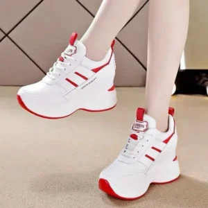 Jojofab Women Fashion Platform Lace-Up Sneakers