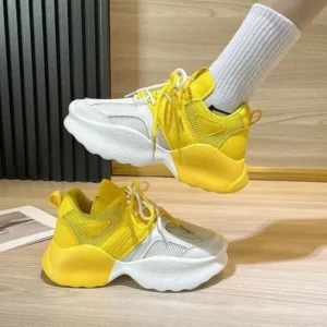 Jojofab Women Fashion Gradient Mesh Breathable Sneakers