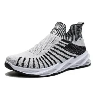 Jojofab Men'S Fashion Mesh Breathable Lightweight Stripe Sneakers