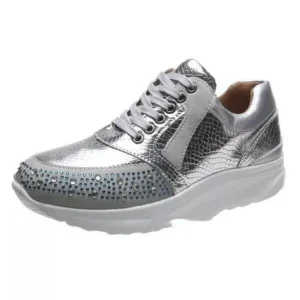 Jojofab Women Fashion Rhinestones Sneakers