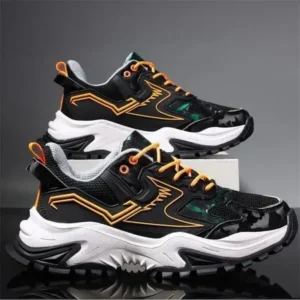 Jojofab Men Casual Breathable Color Block Sneakers