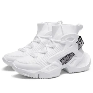 Jojofab Men'S Fashion Platform White High Top Sneakers