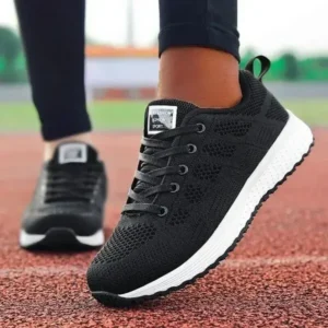 Jojofab Women Casual Lace-Up Design Mesh Breathable Sneakers