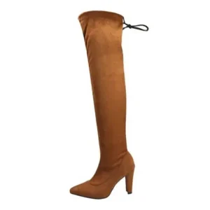 Jojofab Women Fashion Plus Size Solid Color Over The Knee Boots