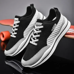 Jojofab Men'S Casual Color-Block Mesh Breathable Soft-Soled Sneakers