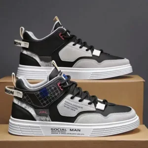 Jojofab Men'S Fashion High Top Color Block Sneakers