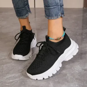 Jojofab Women Fashionable Thick-Soles Breathable Sneakers