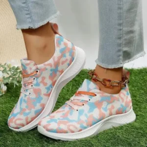 Jojofab Summer Women Fashion Breathable Casual Colorful Printed Sneakers