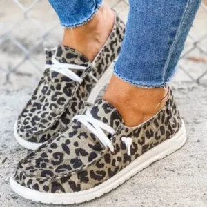 Jojofab Women Leopard Casual Flat Loafers Shoes