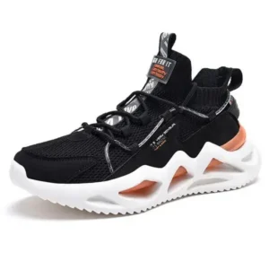 Jojofab Men Spring Autumn Fashion Casual Colorblock Mesh Cloth Breathable Rubber Platform Shoes Sneakers