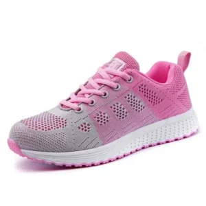 Jojofab Women Fashion Casual Color Blocking Lace-Up Mesh Breathable Sneakers