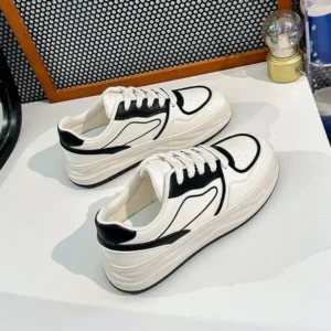 Jojofab Women Fashion Platform Lace-Up Sneakers