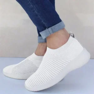 Jojofab Women Fashion Fly Woven Breathable Sneakers