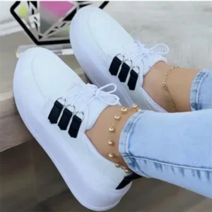 Jojofab Women Fashion Lace-Up Sneakers