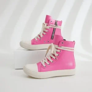 Jojofab Women Fashion Rose Faux Leather High Top Shoes