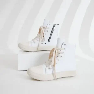 Jojofab Women Fashionable Hip Hop White High Top Sneakers