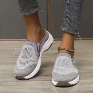 Jojofab Women Fashion Fly Knit Casual Colorblock Flat Sneakers