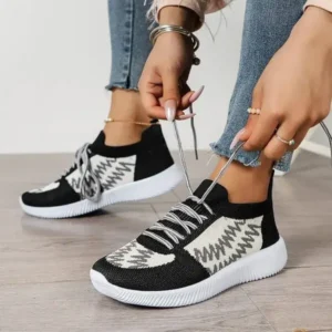 Jojofab Women Fashion Color Block Mesh Platform Sneakers